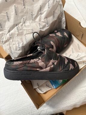 Men's Camo Slip-On Quilted Casual Shoes - Black & Brown